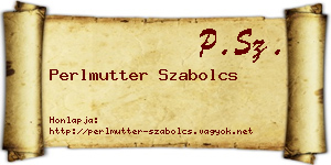 Perlmutter Szabolcs névjegykártya